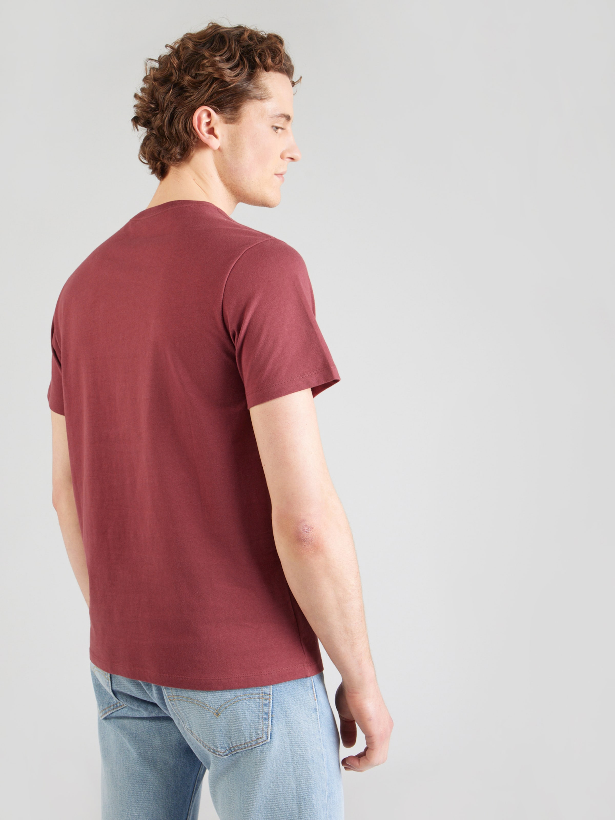 LEVI'S  Футболка 'SS Original HM Tee' в пастельно-красном цвете — фото 4