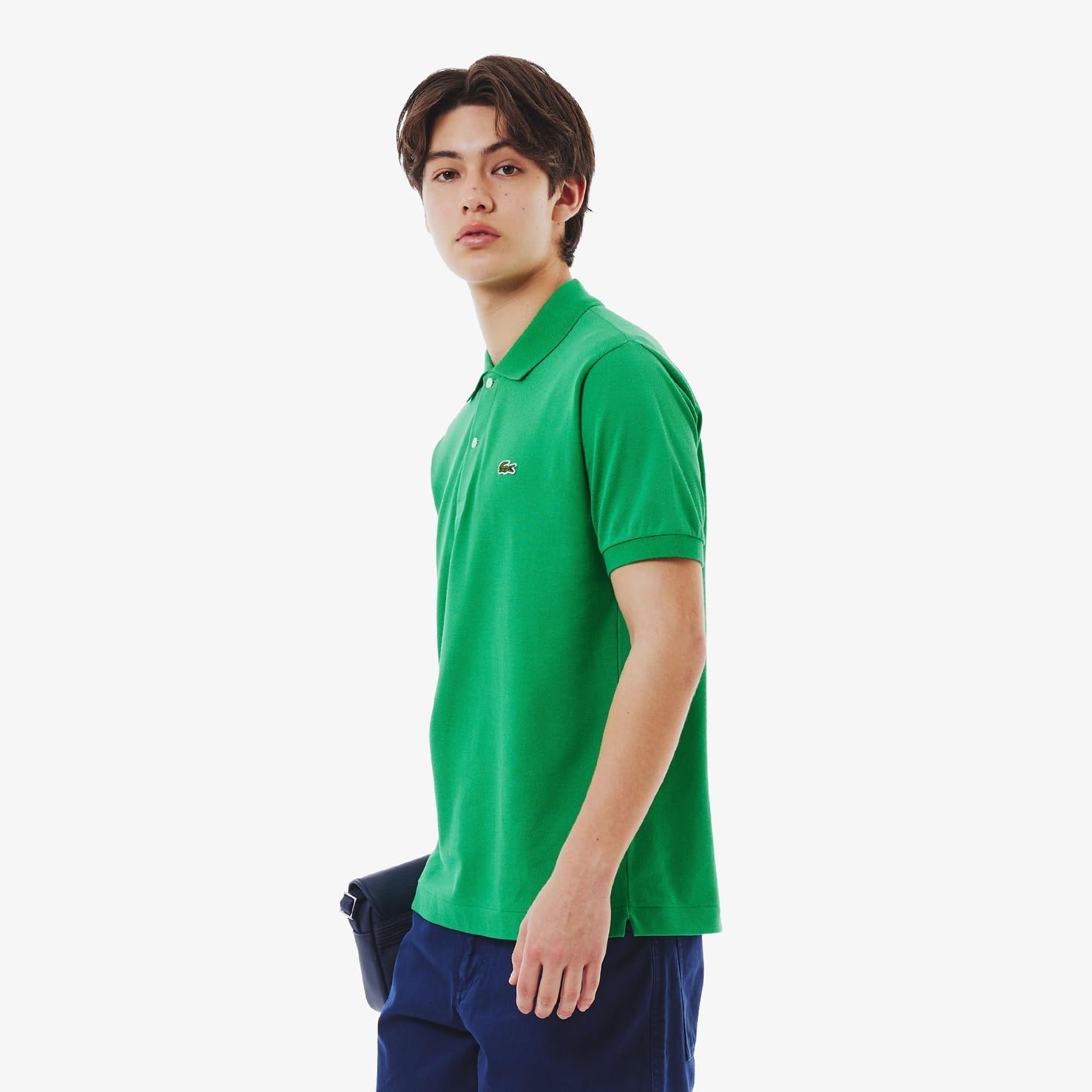 Поло Lacoste L.12.12 Классическое мужское поло с коротким рукавом, зеленый — фото 2