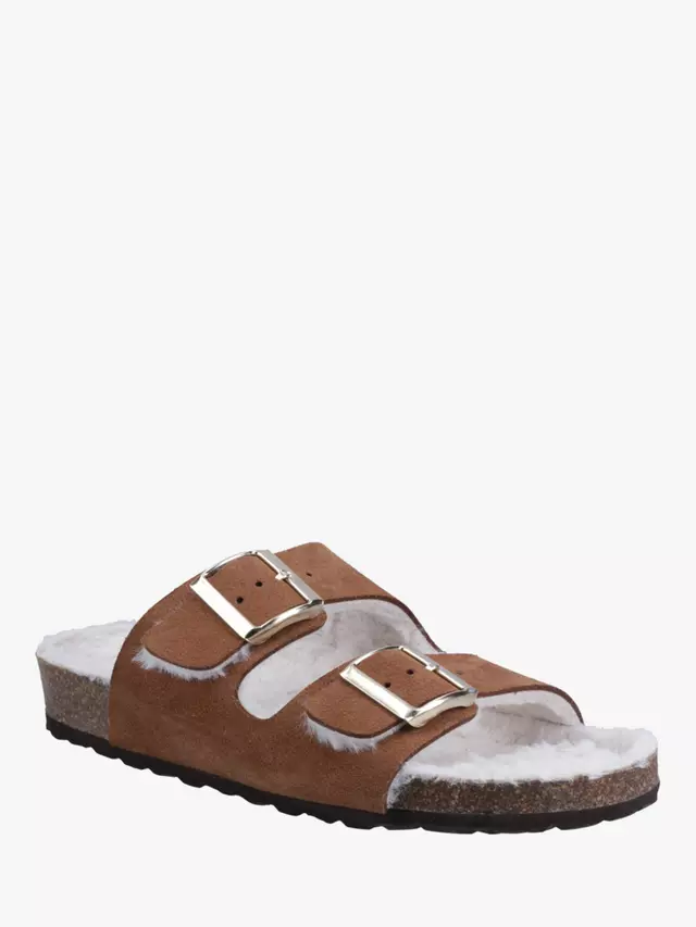 Тапочки Hush Puppies Jessie Suede Wool Lined Sandal, цвет tan — фото 2