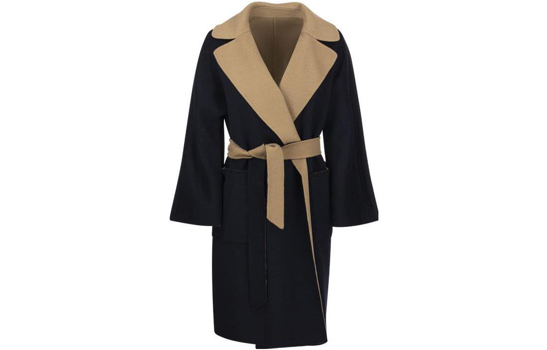 

WEEKEND MaxMara Двухцветное пальто Weekend Max Mara, Blue