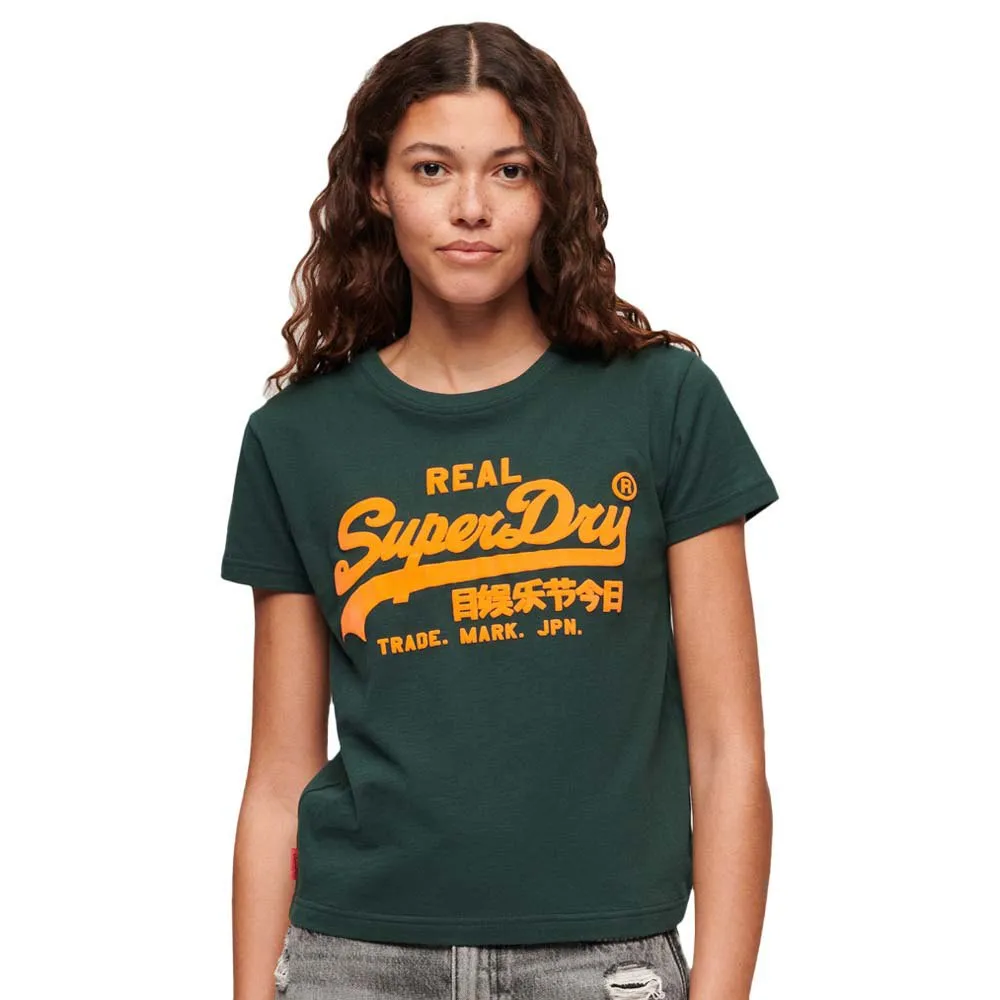 

Футболка Superdry Neon Vl Graphic Fitted, зеленый