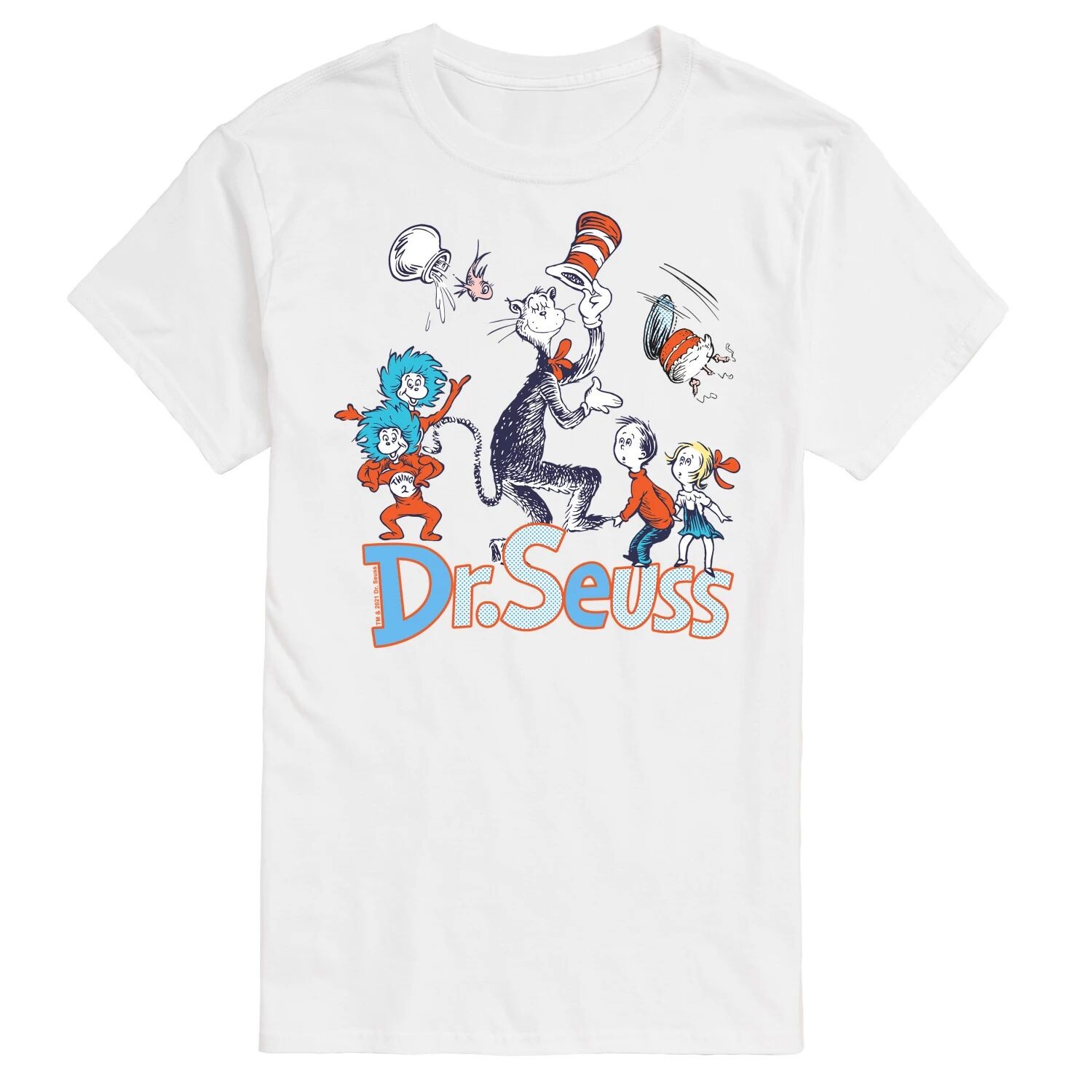 

Футболка Big & Tall Dr Seuss Licensed Character, белый