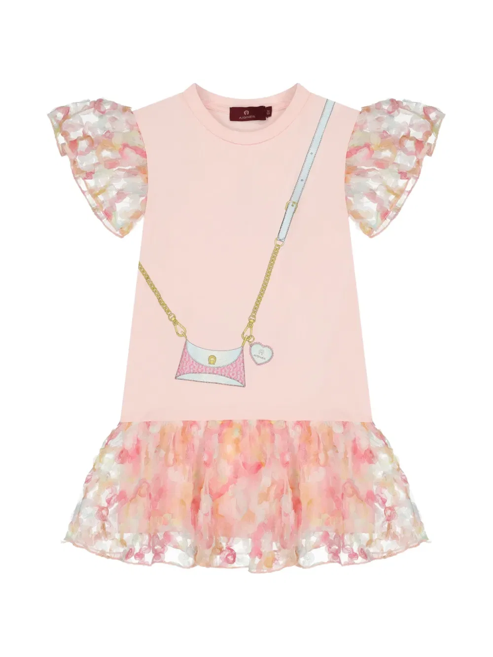Платье с оборками Aigner Kids, розовый