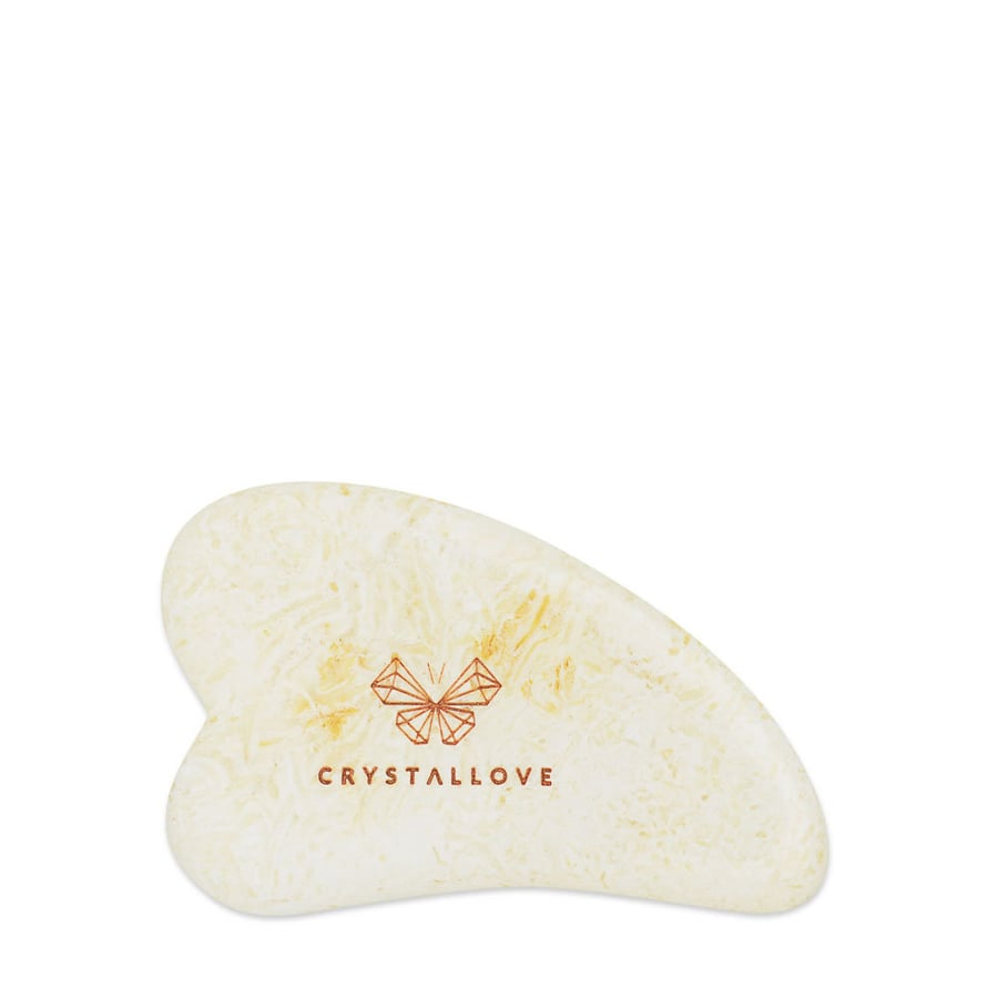 Массажная пластина для лица CRYSTALLOVE Milk Amber Gua Sha — фото 3