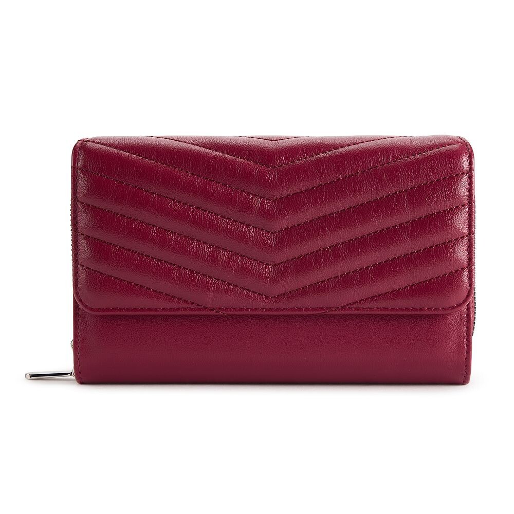 

Кошелек-органайзер Emlee с RFID-блокировкой, цвет Quilted Wine