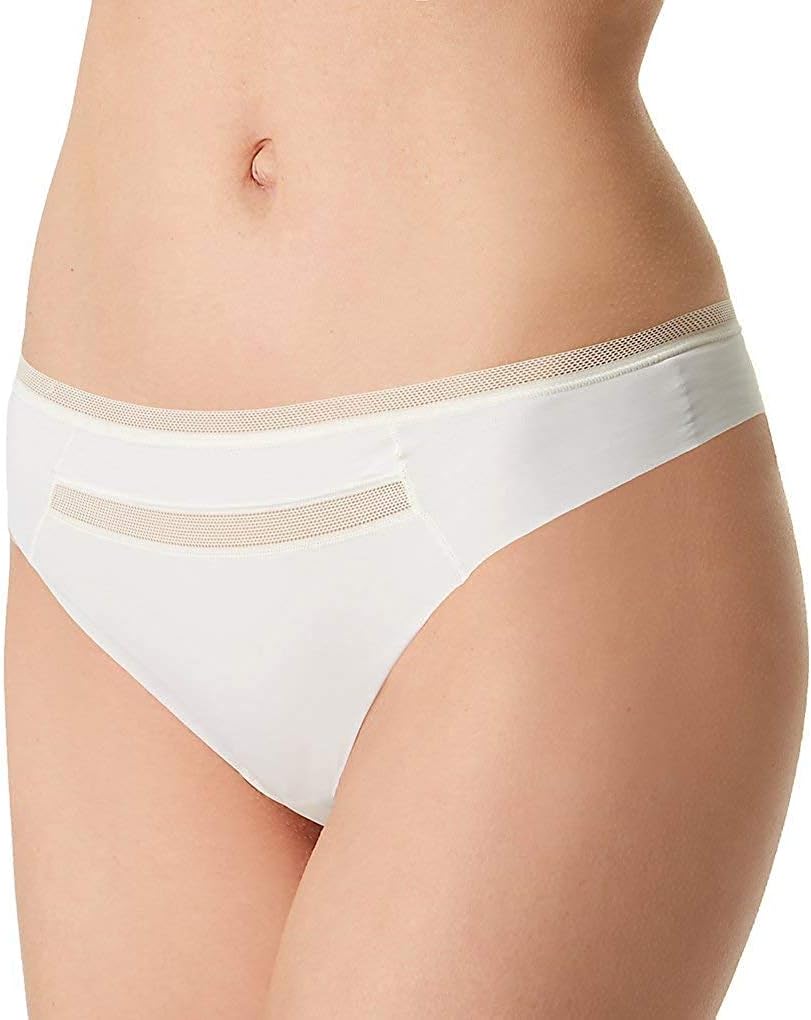 

Женские трусики-стринги Calvin Klein Invisibles с сетчатой отделкой QD3692, Ivory