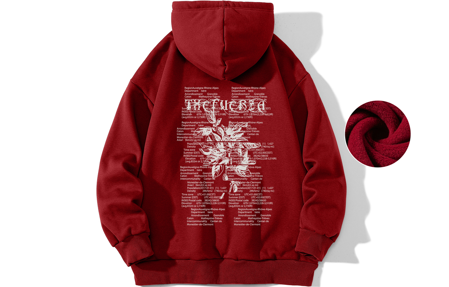 

Унисекс свитшот FUERZA, Burgundy (Fleece-Lined)