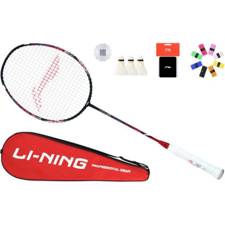 

LINING 2000 Speed бадминтонная ракетка Defensive Type, легкая головка, гибкий шейт, начальный уровень, 675 мм, одиночная ракетка, Black Red