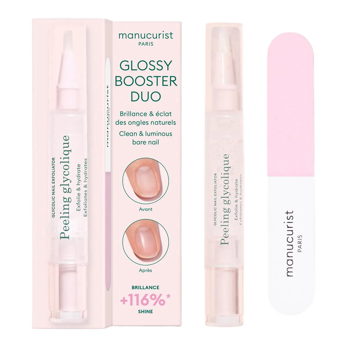 Набор для японского маникюра Manucurist Glossy Booster Duo Manucurist