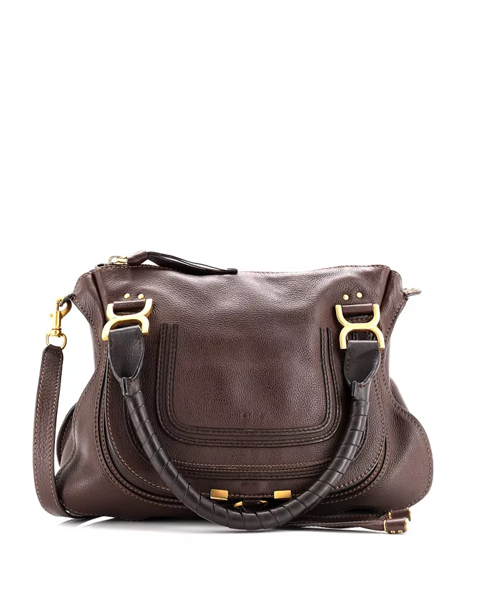 

Кожаная сумка Marcie среднего размера Pre-Owned Chloe, коричневый