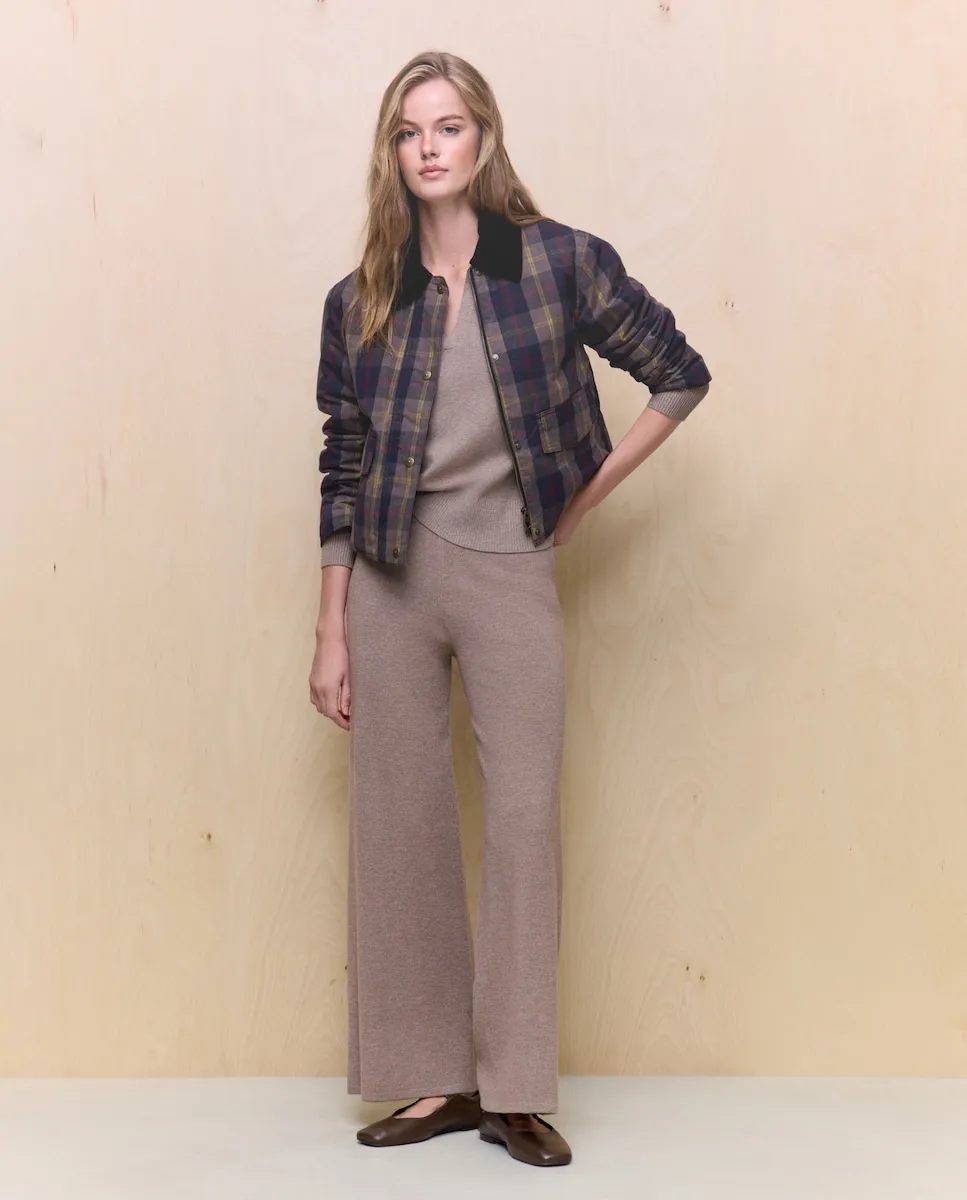 

Женские трикотажные брюки с широкими штанинами Easy Wear, коричневый