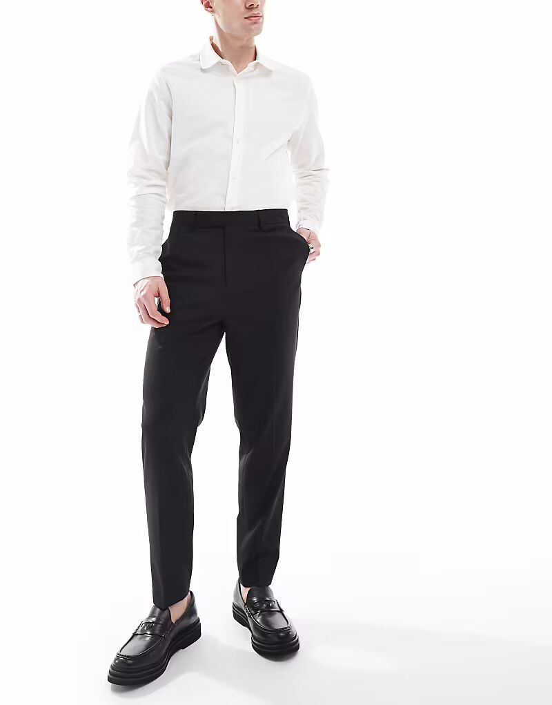 

Строгие зауженные брюки ASOS DESIGN черного цвета