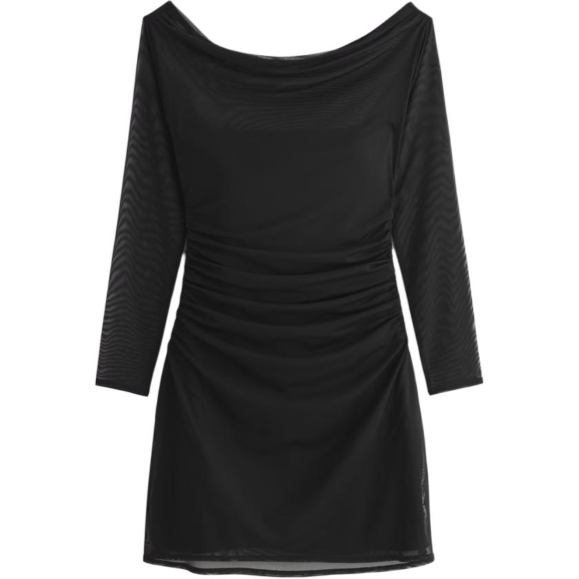 

Женское платье с длинными рукавами Abercrombie＆Fitch, черный