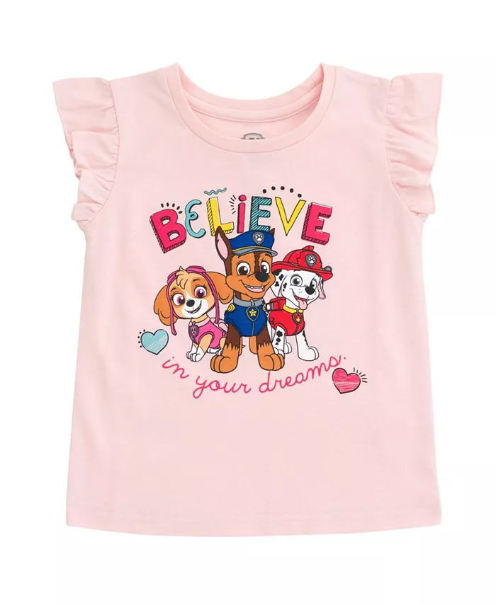 Детский комплект из 3 предметов: топ, юбка и сумка для девочек Paw Patrol, розовый — фото 2