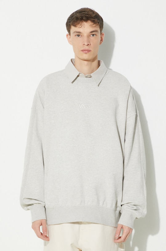 

Хлопковая толстовка Premium Standards Crew Fleece LX Vans, бежевый