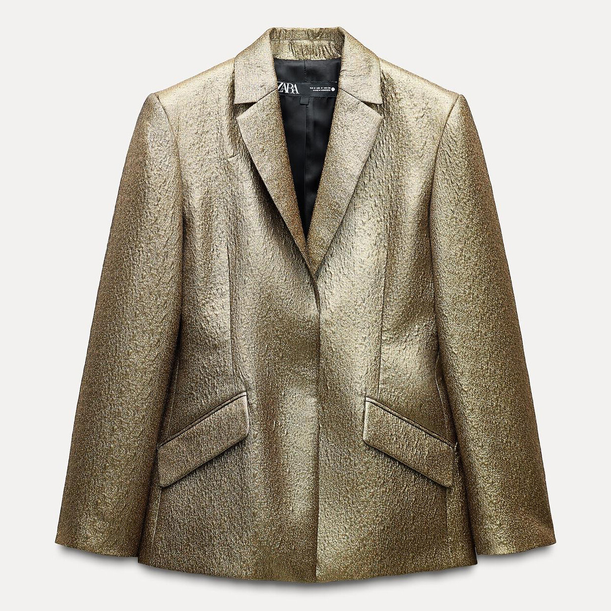 

Блейзер Zara by Carlyne Cerf Metallic, золотистый