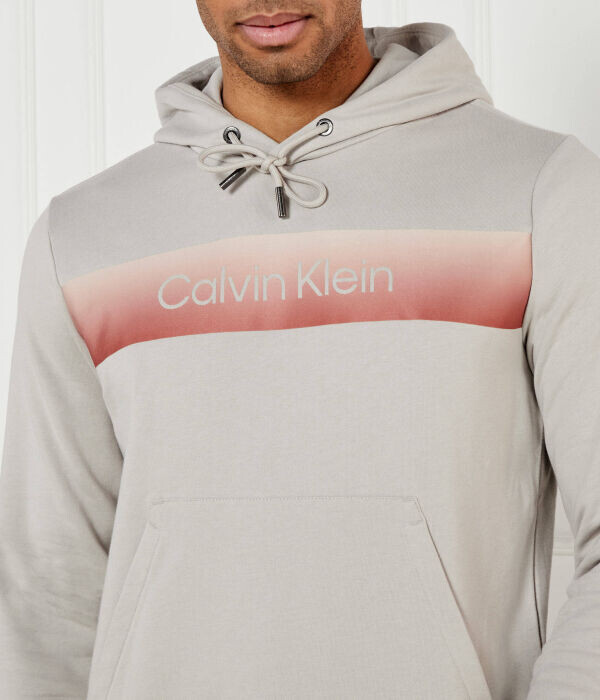 Толстовка мужская Calvin Klein с цветной полосой, бежевый — фото 4