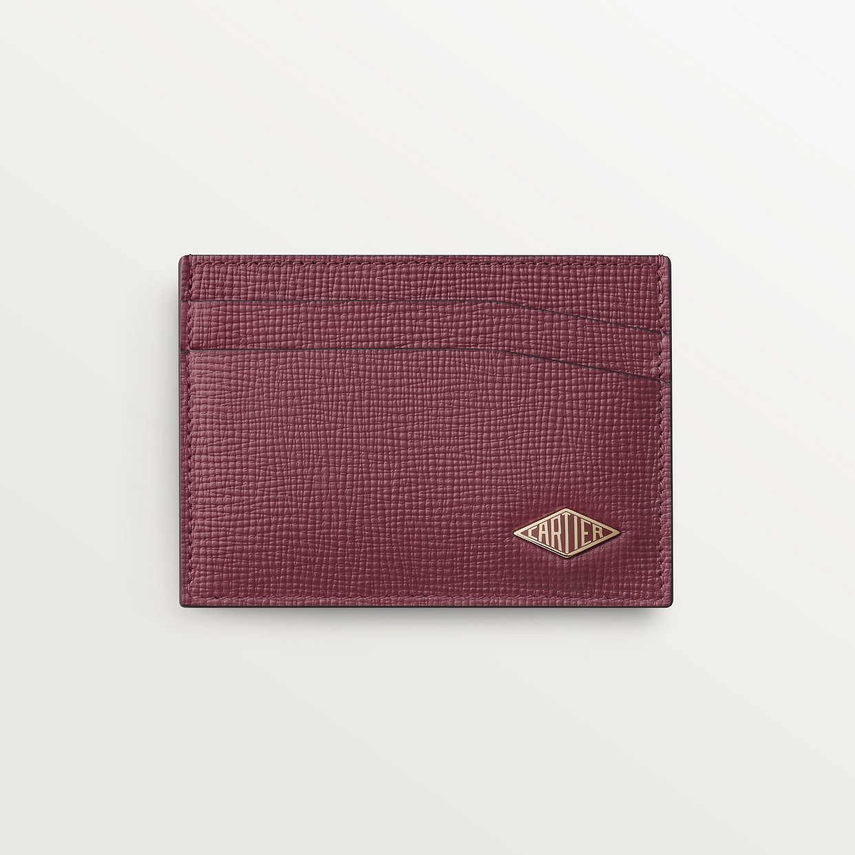 

Картхолдер Cartier Porte-cartes double, Cartier Losange, телячья кожа бордового цвета с зернистой отделкой