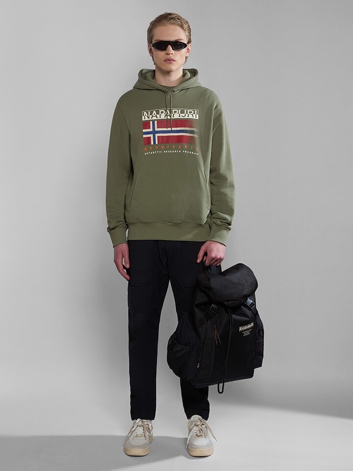 

Толстовка Napapijri Hoodie Kreis, хаки
