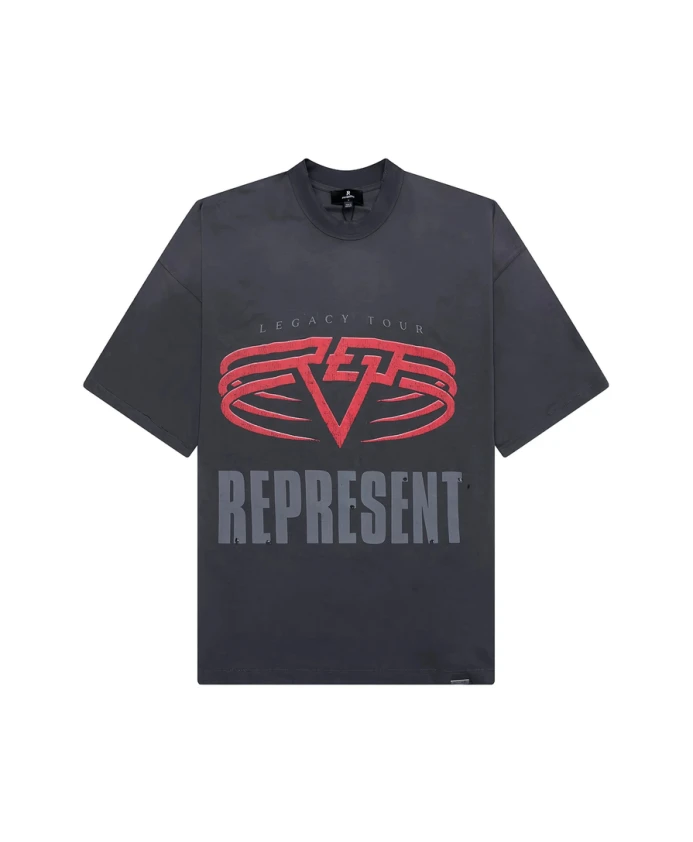 

Футболка с графическим принтом и круглым вырезом Represent, серый