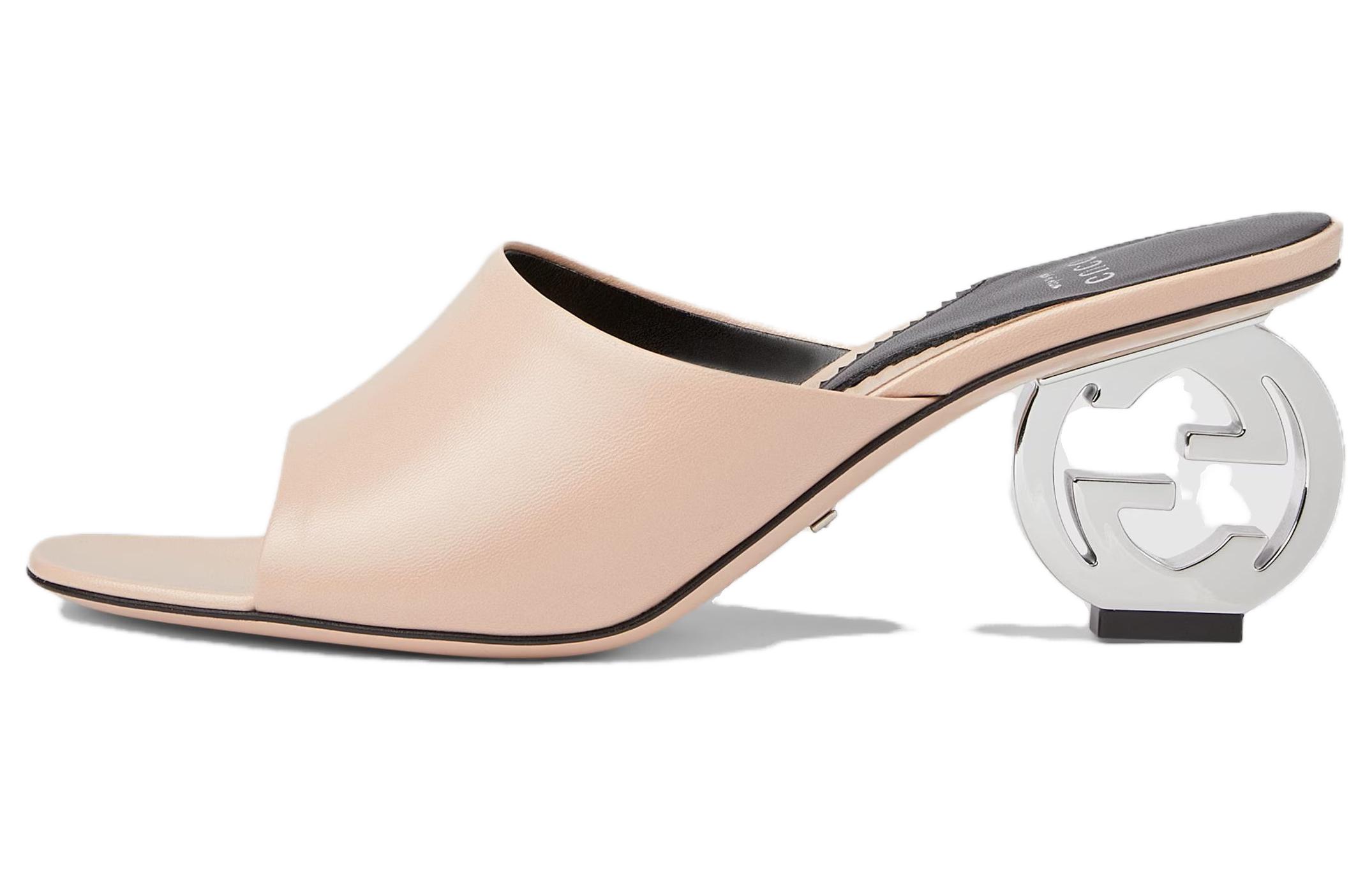 Сланцы Interlocking Slide для женщин GUCCI, розовый