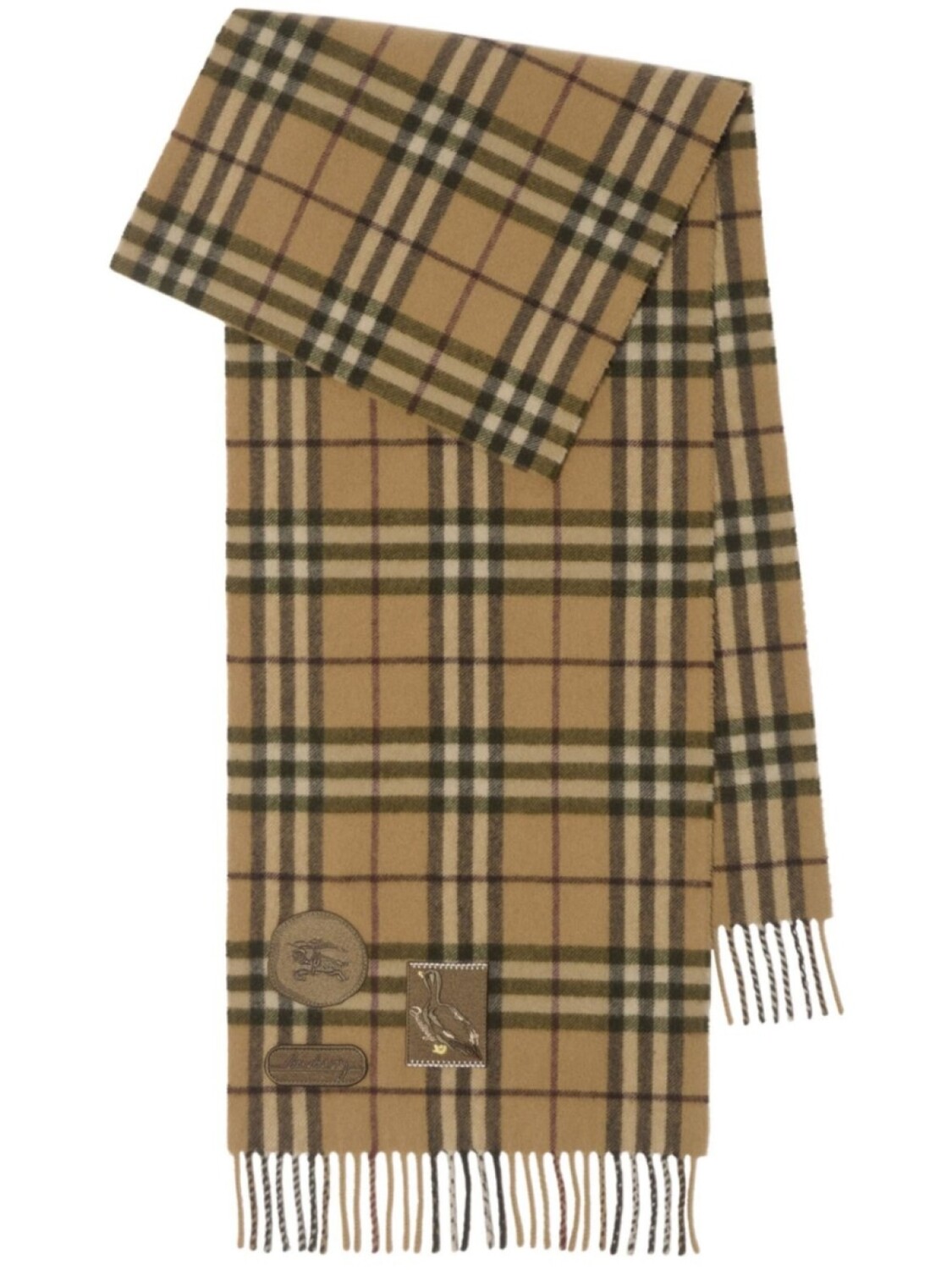 

Шарф с надписью Badge Check Burberry, нейтральный цвет