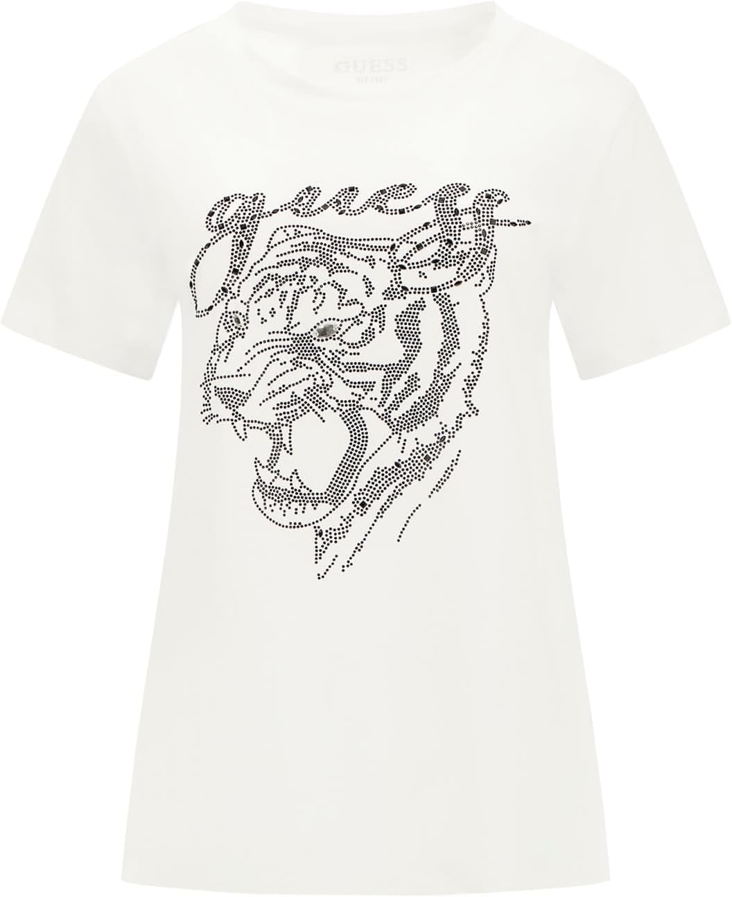 

Женская футболка Eco с коротким рукавом и принтом тигра GUESS, Pure White, Белый, Женская футболка Eco с коротким рукавом и принтом тигра GUESS, Pure White