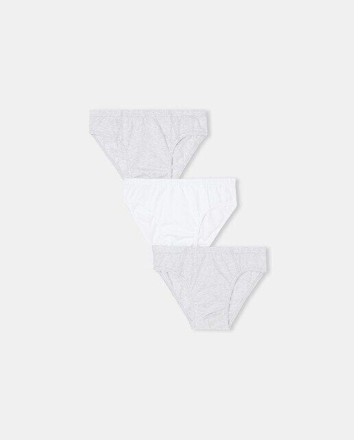 

Комплект из 3 однотонных трусов для мальчиков Cotton Juice, серый
