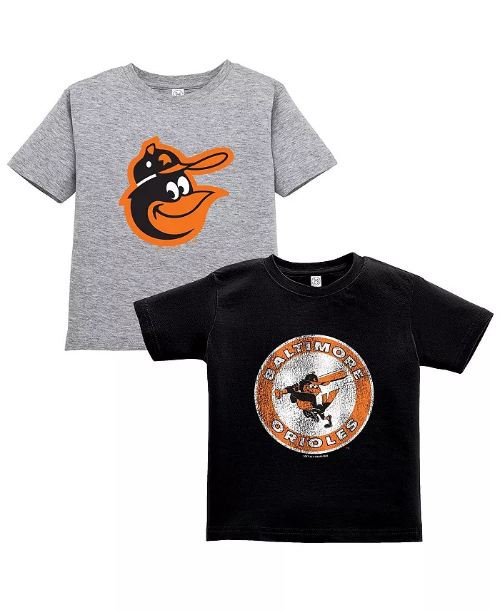 

Футболка для малышей Baltimore Orioles Cooperstown Collection, черная/серая, комплект из 2 штук Soft As A Grape