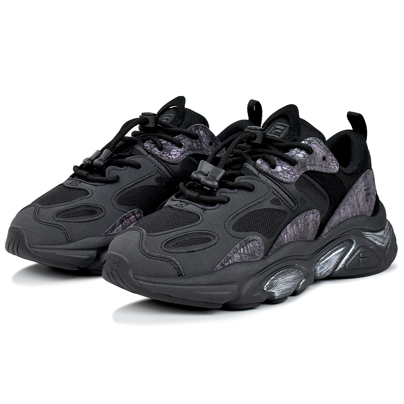 FILA Мужские повседневные кроссовки Mars 2 Abrasion Resistant Low top черные фиолетовые — фото 4