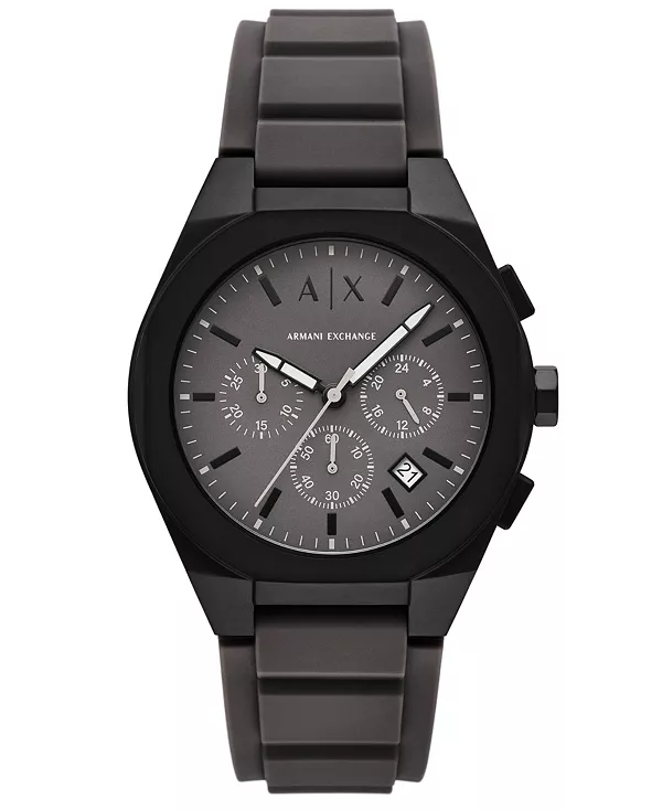 

Мужские кварцевые часы-хронограф с синхронизацией, серые, силиконовые, 42 мм A|X Armani Exchange, gray