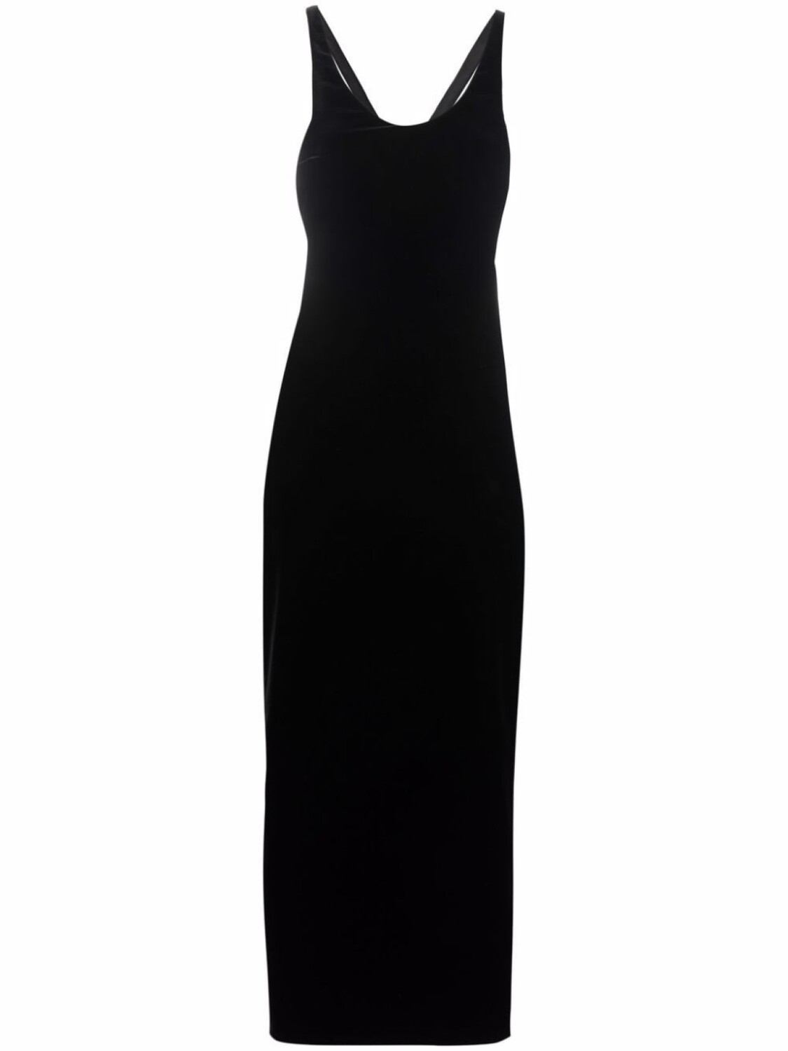

Шелковое платье с вырезами Saint Laurent, черный