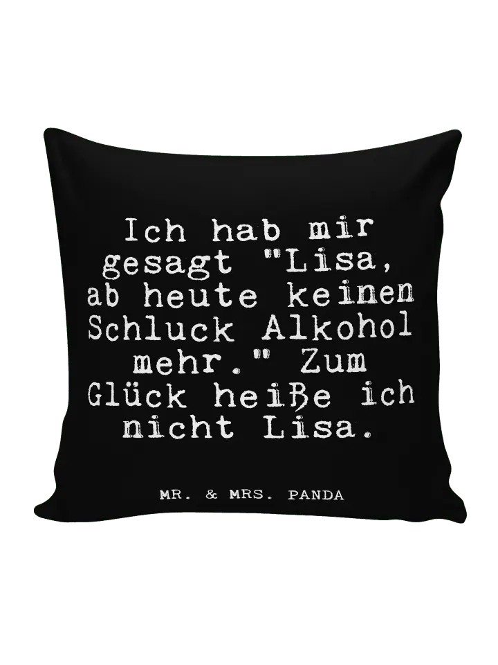 

Подушка Mr & Mrs Panda 40x40 Ich hab mir gesagt, черный