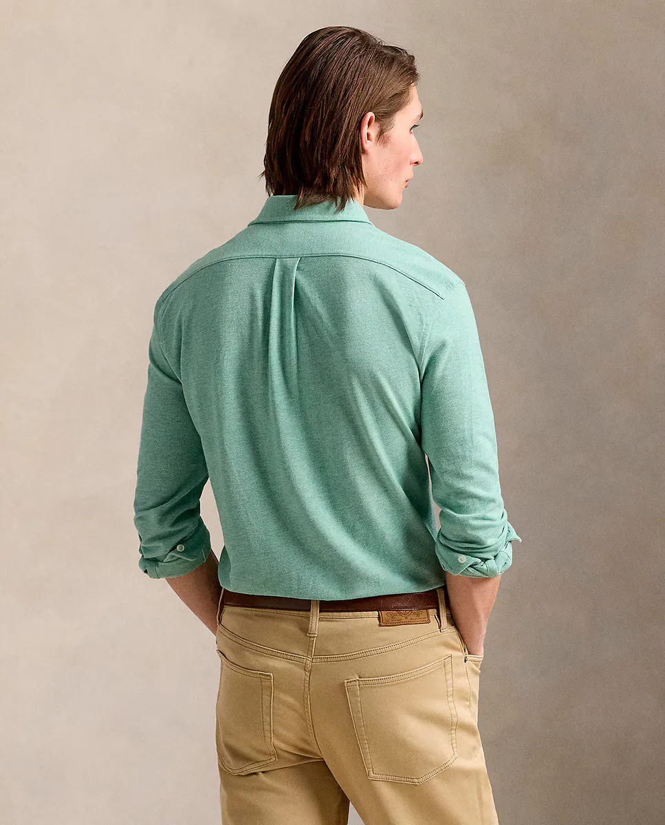 

Ультралегкая мужская рубашка из пике Polo Ralph Lauren, бирюзовый