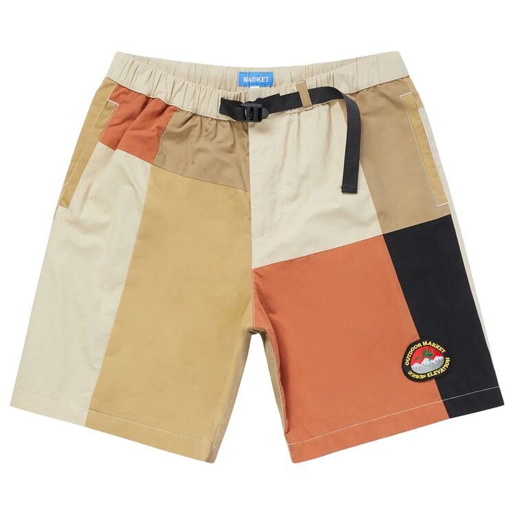 

Шорты Market Gorp Patchwork Tech Shorts, коричневый