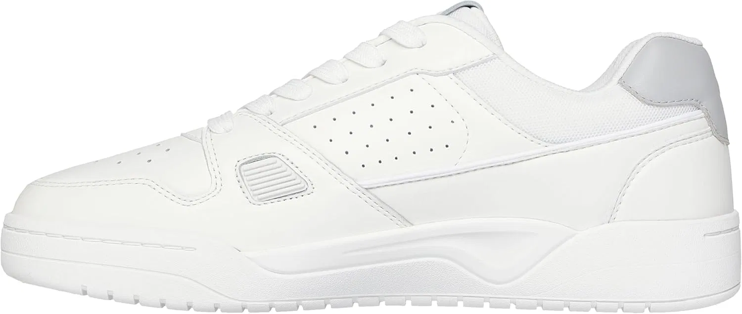 Мужские кроссовки Skechers Koopa Harry Kane Court Trainers, White Leather Suede Mesh Trim — фото 3