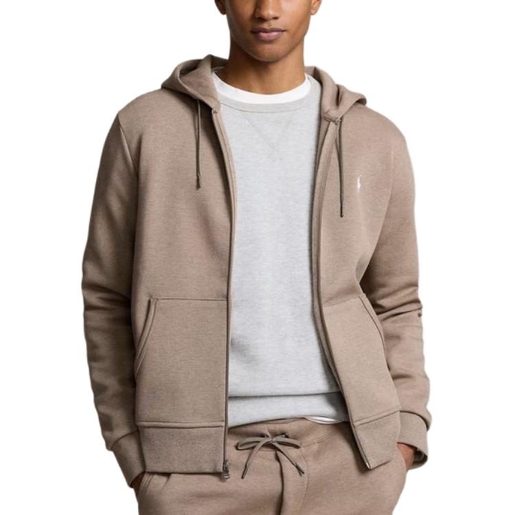 Толстовка Polo Ralph Lauren Double-Knit Full-Zip, темно-коричневый умбра — фото 3
