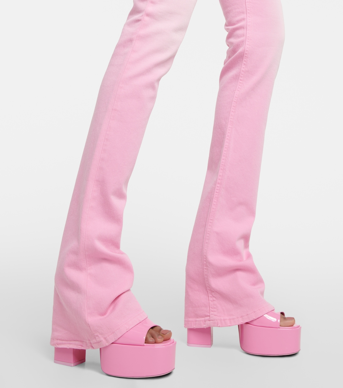 Босоножки на платформе из лакированной кожи Tatiana Paris Texas, Flamingo — фото 4