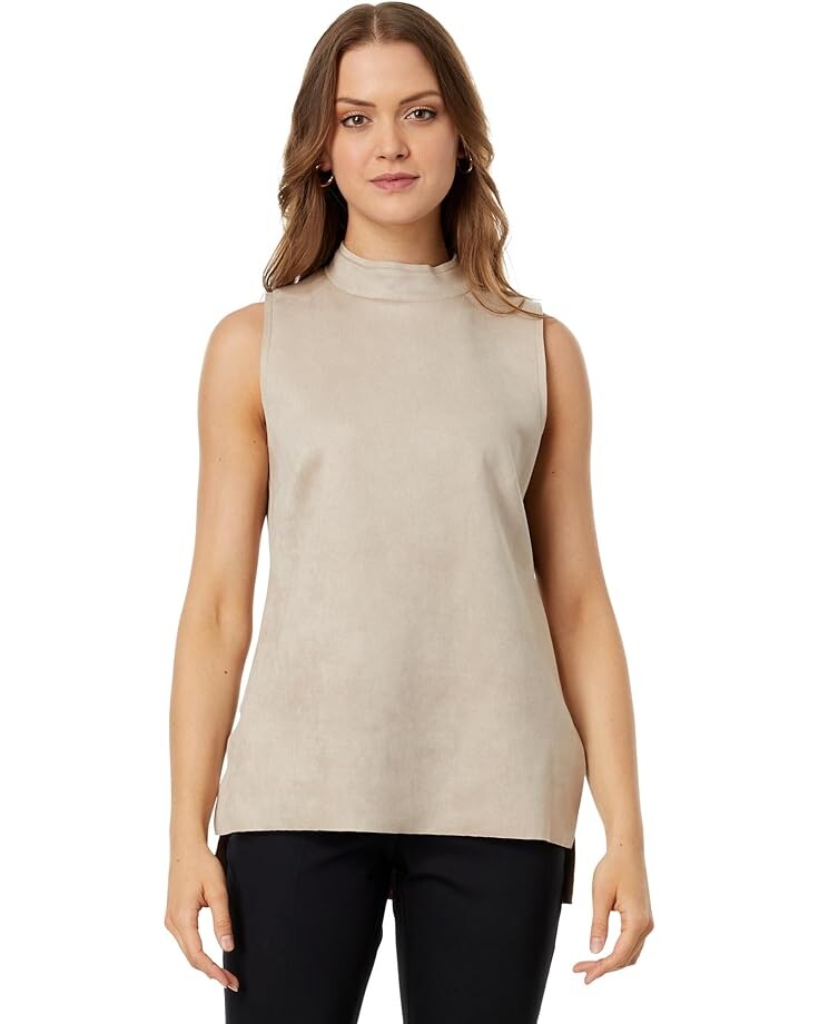 

Блуза Vince Camuto Sleeveless Mock Neck, цвет Latte