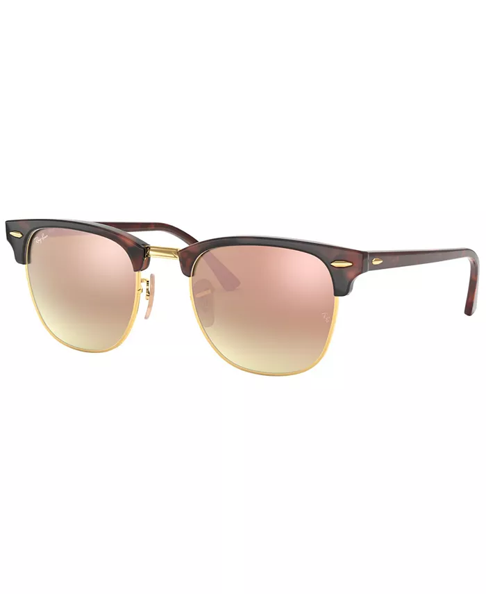 

Унисекс солнцезащитные очки, RB3016 CLUBMASTER MINERAL FLASH LENSES Ray-Ban, коричневый