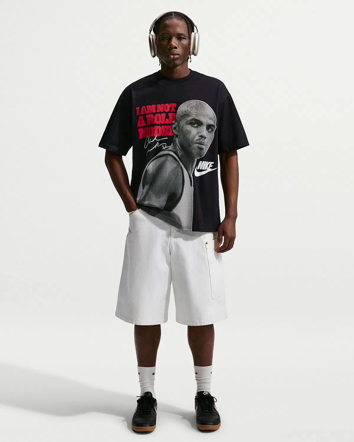 Мужская футболка Max90 с коротким рукавом Nike Sportswear "Charles Barkley", Black — фото 4