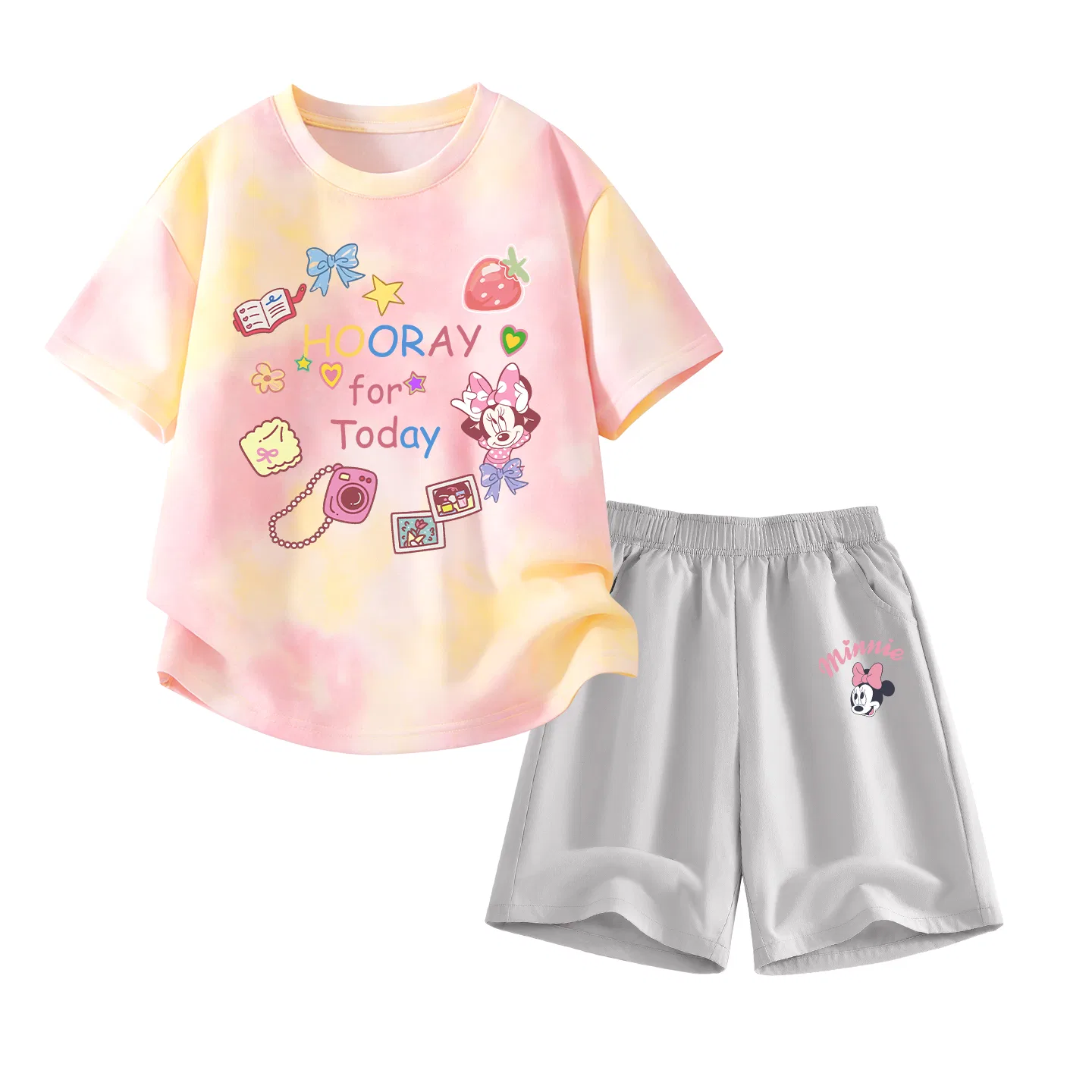 Спортивный костюм для детей Disney Casual Sportswear, желто-розовый