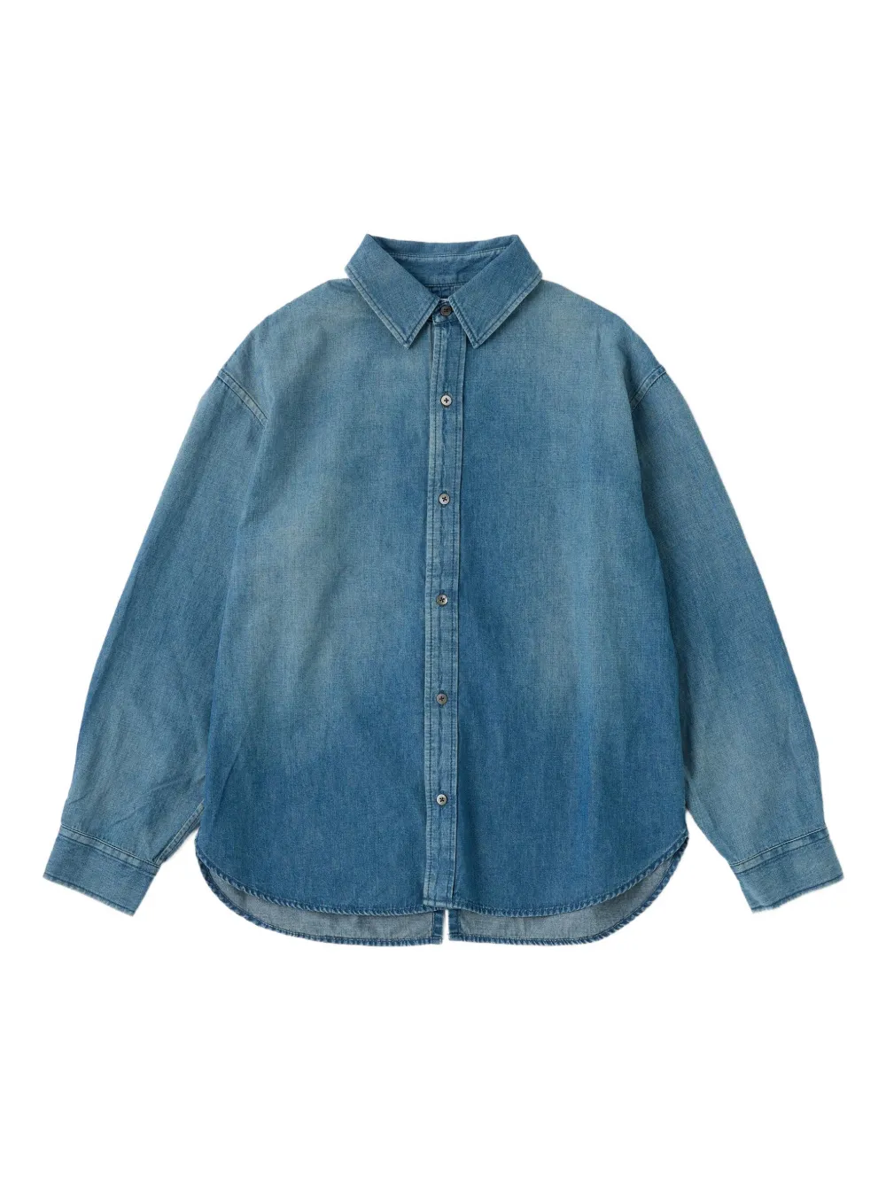 

Джинсовая рубашка на пуговицах Moussy Vintage, синий