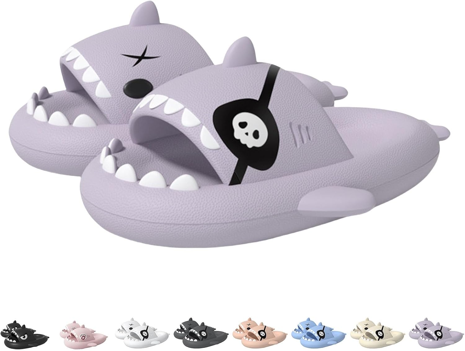 

Шлепанцы с пиратской акулой, шлепанцы с большой глазами, летние противоскользящие шлепанцы «Облако-акула», унисекс для дома и улицы Generic, фиолетовый