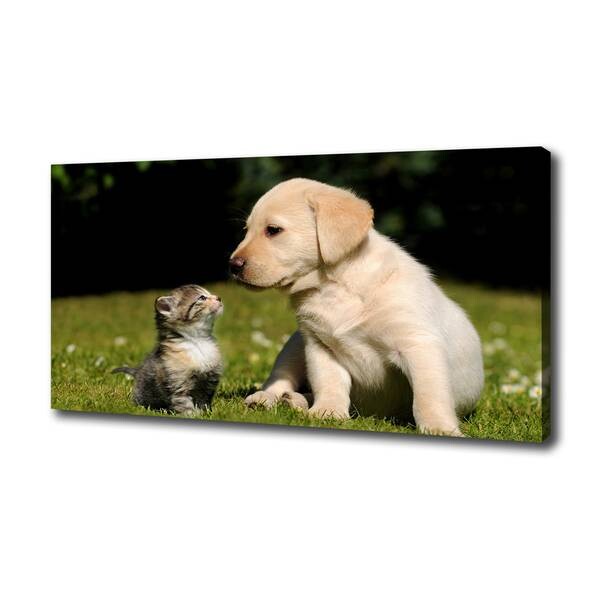 

Фреска Tulup Hund Katze Wiese, бежевый