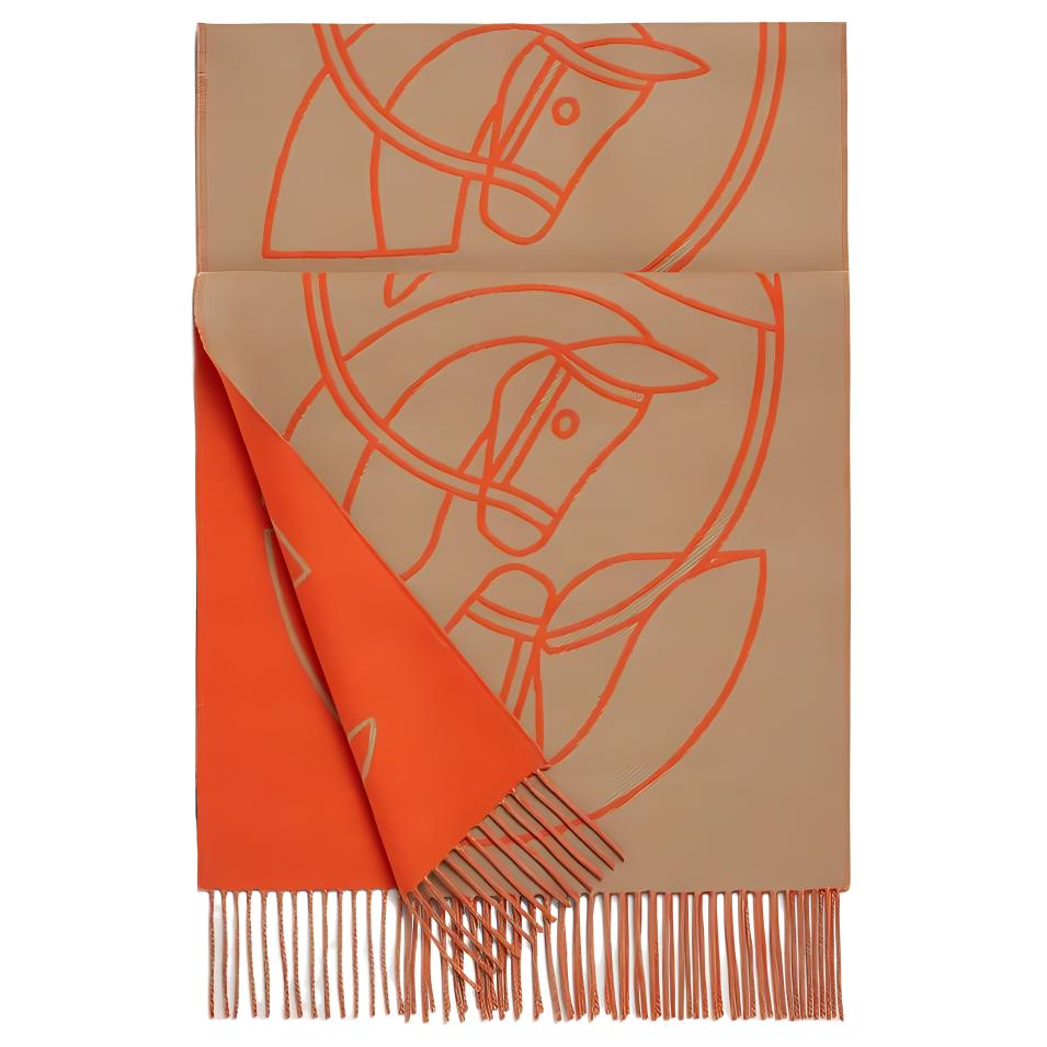 

Вязаный шарф женский HERMES