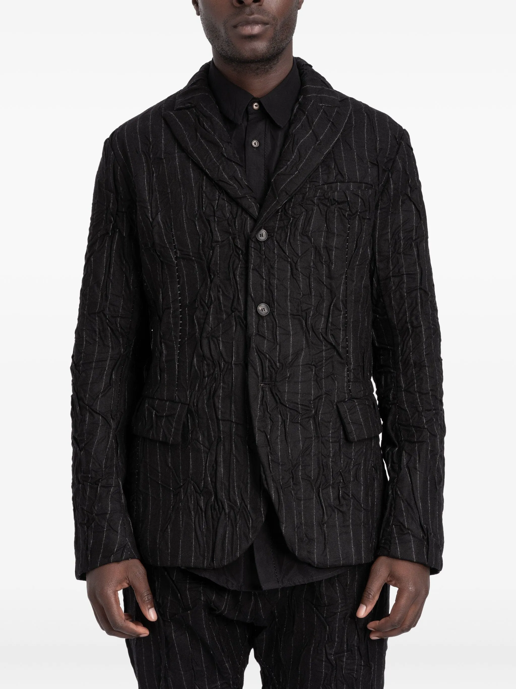 

Пиджак в тонкую полоску Masnada, черный