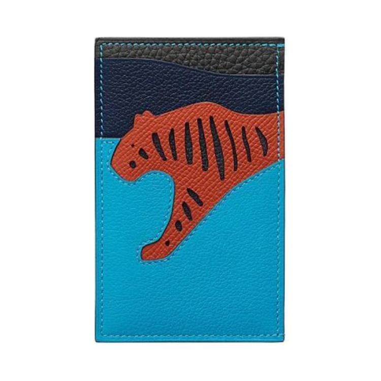 

Кардхолдер из кожи телёнка Evercolor и кожи Epsom HERMES для женщин Мультиколор