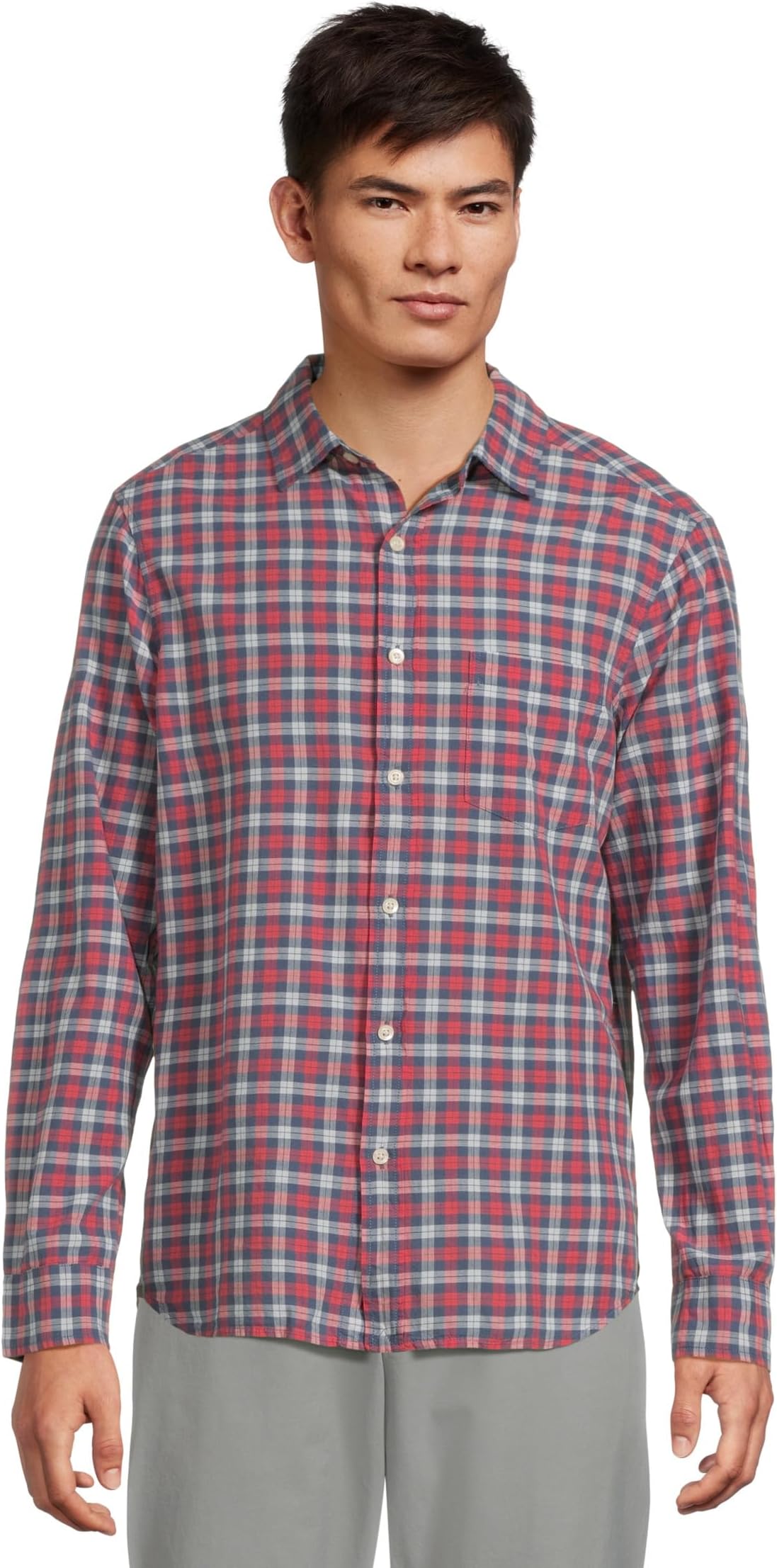 

Рубашка Vineyard Vines Overlook Plaid Breezy Shirt, цвет Sailors Red
