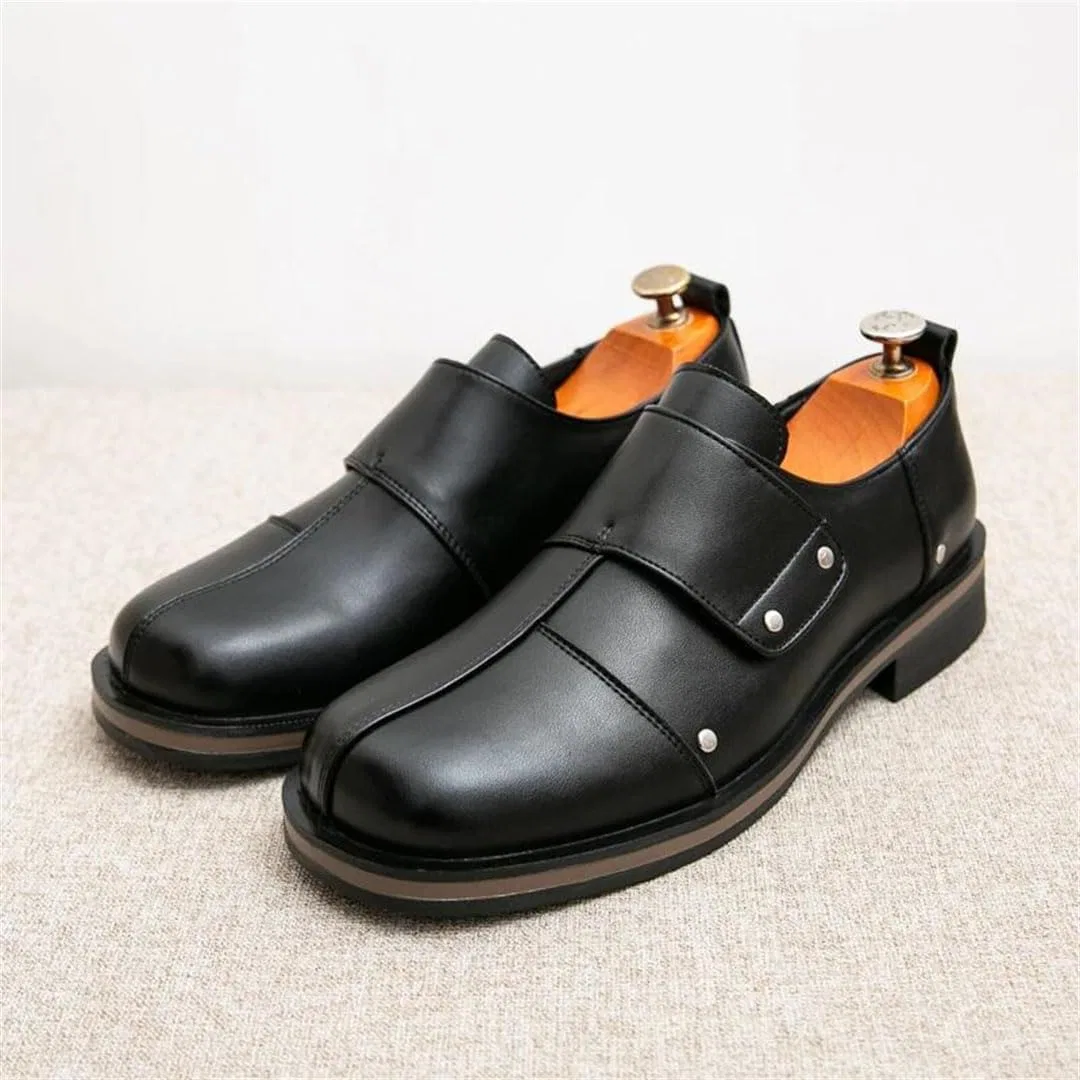 Мокасины кожаные Handmade Leather Black — фото 4